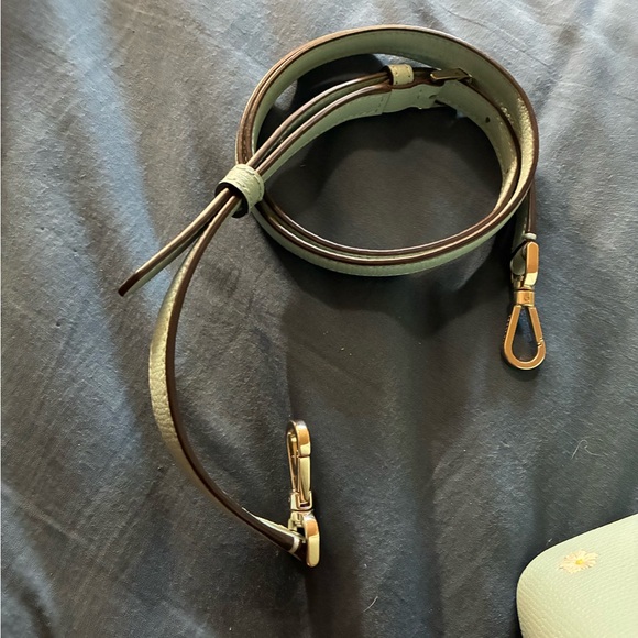 Kate Spade Darcy Daisy Embroidered Leather Bucket Bag Aphrodite Green - Picture 5 of 7